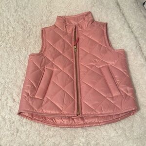 Crewcuts J.Crew Girls coral pink Quilted zipper vest